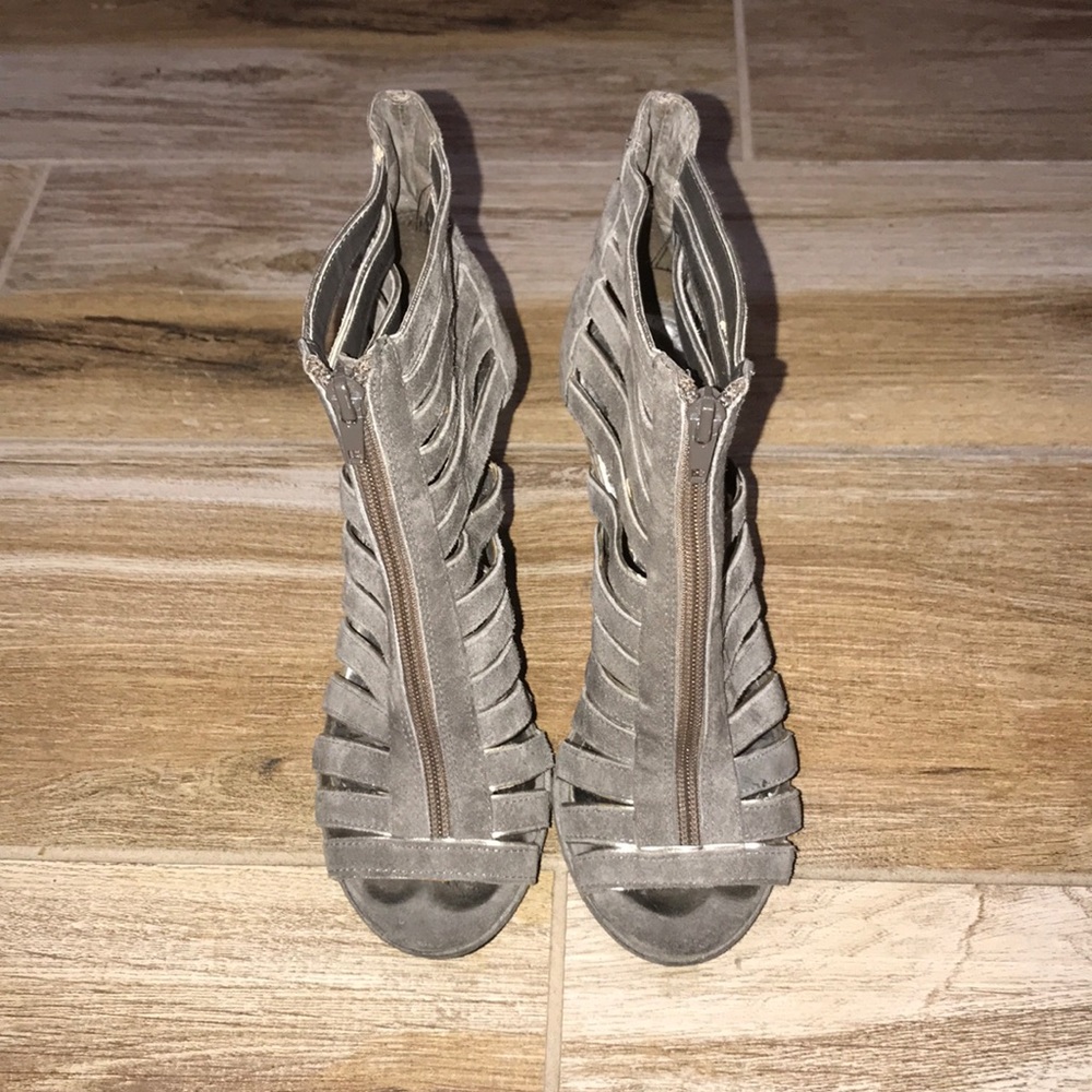 Dolce Vita Suede Ankle Open-Toe Boots SZ 6.5